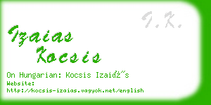 izaias kocsis business card